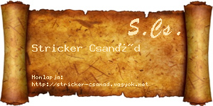 Stricker Csanád névjegykártya